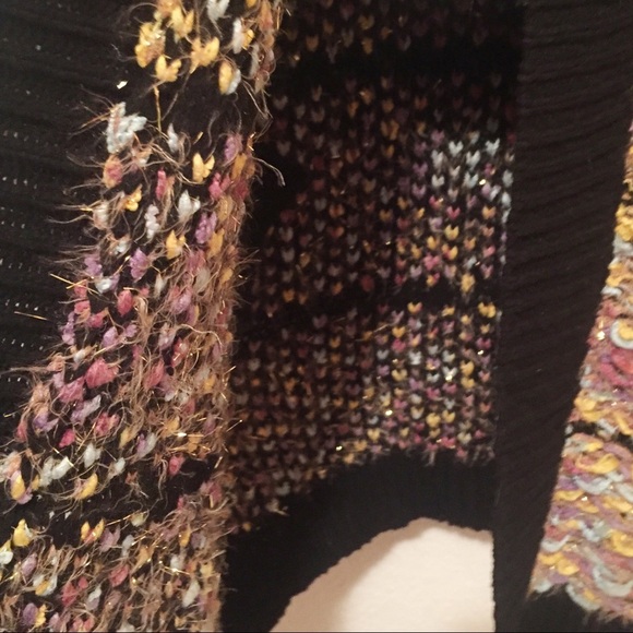 NWT Roseys Open Front Cardigan Sweater Chunky Knit Colorful Small/Medium Duster - Picture 6 of 11